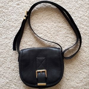 Michael Kors black leather crossbody purse - small